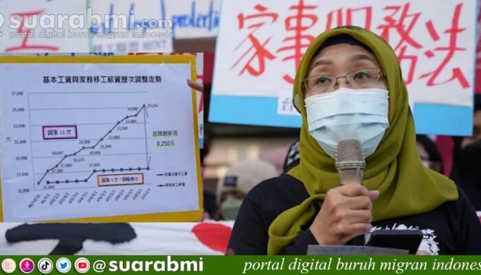 Gaji Pokok Beda 8000 NT Dari Pekerja Formal, Aliansi Buruh Migran Taiwan Demo Minta Disamakan