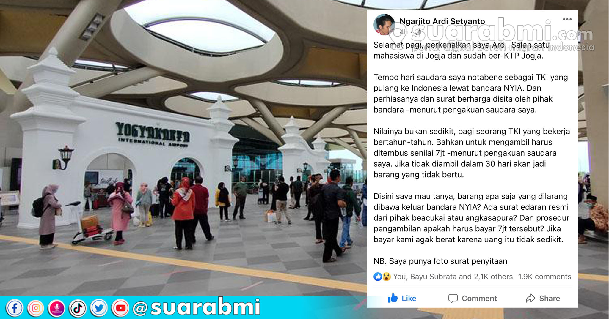 Viral TKI Pulang Bawa Emas Banyak Disita di Bandara YIA Jogja, Eh Ternyata Dititipkan Demi Hindari Denda Bea Cukai