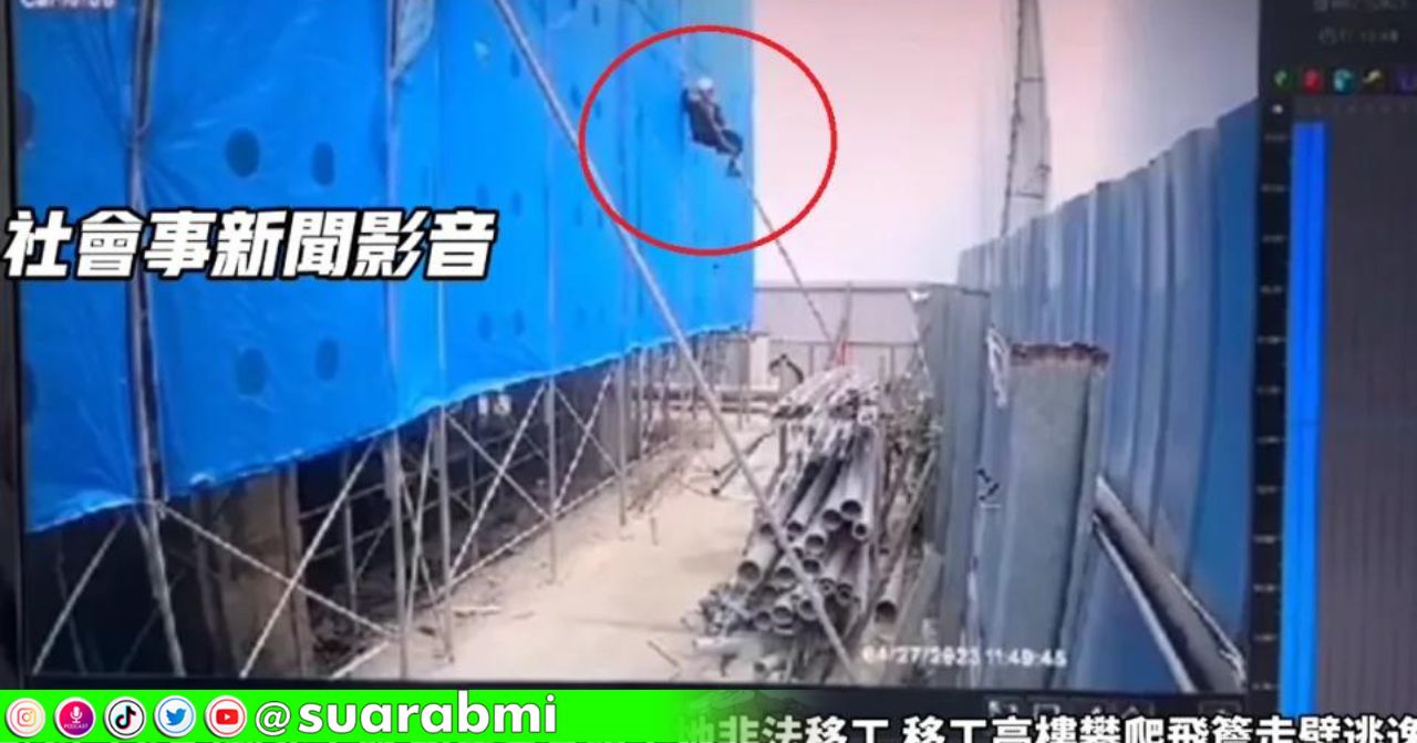 Seorang TKI kaburan Lompat Pakai Bambu Dari Lantai 2 Demi Selamat Dari Razia Pakde di New Taipei, Akhirnya Terjatuh dan Pingsan