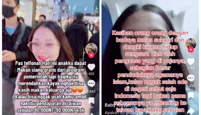 Baby Aisyah, TKW Taiwan yang Ngaku Gaji 40 Juta dan Ngerasa Direndahkan saat Anaknya Dapat Jatah Makan Gratis