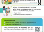 Di Singapura, Rumah Tangga Berpendapatan Rendah dapat Ajukan Permohonan Voucher Transportasi Umum Senilai S$60 Mulai 14 Januari