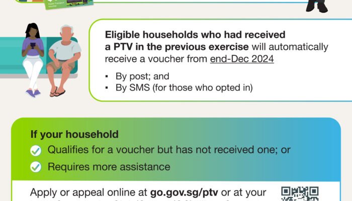 Di Singapura, Rumah Tangga Berpendapatan Rendah dapat Ajukan Permohonan Voucher Transportasi Umum Senilai S$60 Mulai 14 Januari