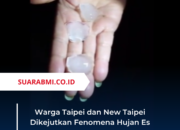 Warga Taipei dan New Taipei Dikejutkan Fenomena Hujan Es