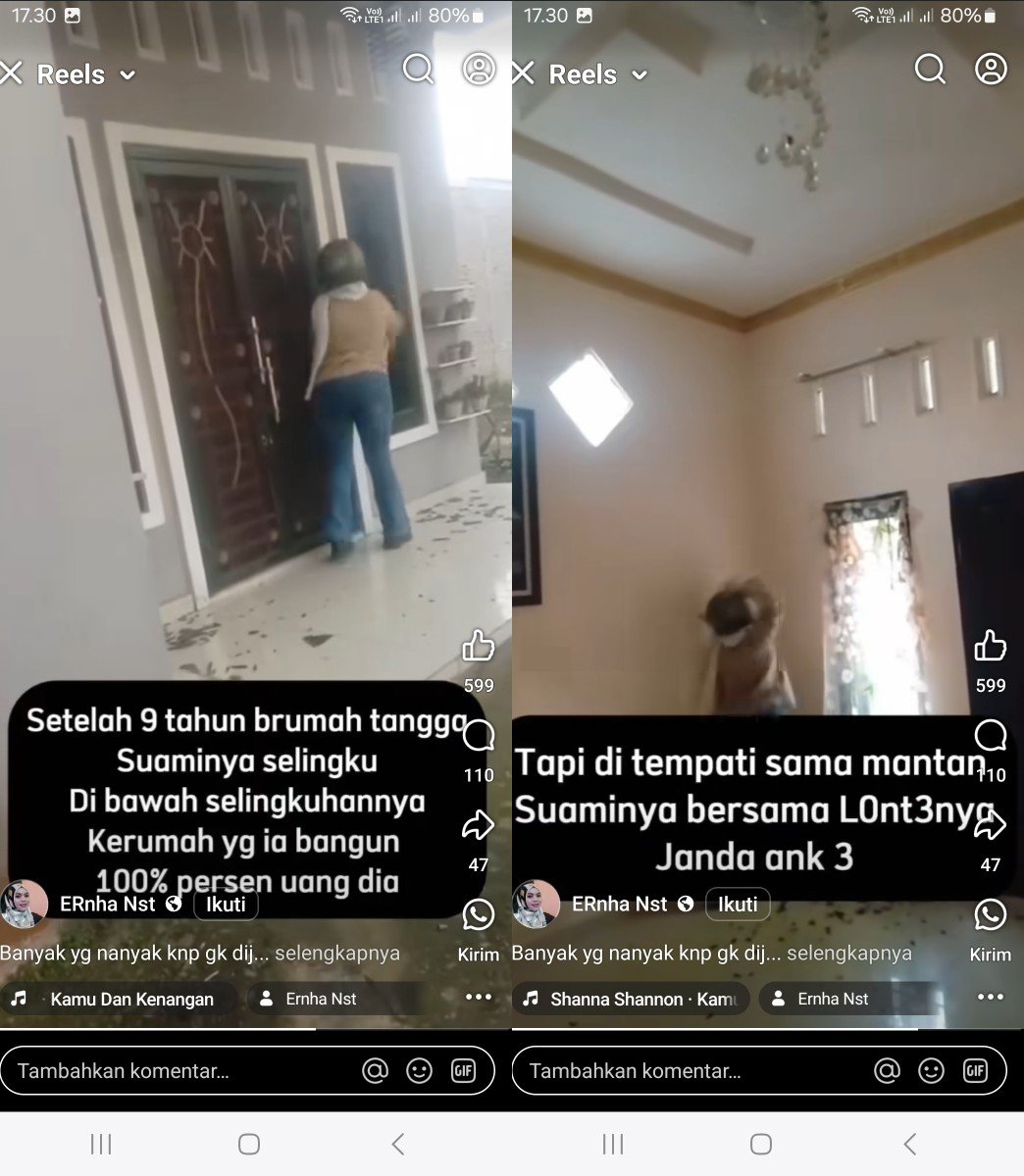Viral! Eks TKW Malaysia Hancurkan Rumah Sendiri, Tak Rela Digunakan Eks Suami dan Selingkuhan
