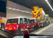 Kecelakaan Ngeri di Hong Kong, 3 Orang Terluka dalam Tabrakan Taksi vs Taksi dan Truk Mixer
