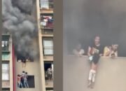 Viral! Ibu Selamatkan 2 Anak dari Balkon Saat Kebakaran Dahsyat Terjadi di Apartemen India
