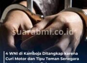 4 WNI di Kamboja Ditangkap karena Curi Motor dan Tipu Teman Senegara Lewat Lowongan Palsu