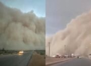 Badai Debu Menyergap Al Qassim Arab Saudi, Makkah dan Riyadh Siap Diterjang Hujan Petir