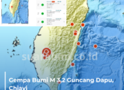 Gempa Bumi M 3,2 Guncang Dapu, Chiayi