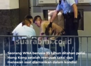 Seorang WNA Ditahan di Hong Kong Garagara Lawan Polisi Usai Rusak Taksi