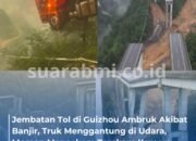 Detik-detik Jembatan Tol di Guizhou Ambruk, Truk Gantung di Ujung Jurang dan Sopir di Balik Kemudi