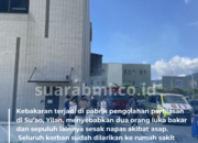 Kebakaran Pabrik Perhiasan di Su’ao Yilan, 2 Luka Bakar dan 10 Keracunan Asap