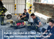 Pabrik Cat Mobil di Zhubei Terbakar, 4 Petugas Pemadam Alami Heat Stroke