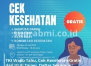 Cek Kesehatan Gratis dari UI untuk TKI di Taiwan, Catat Tanggal dan Cara Daftarnya di Sini!