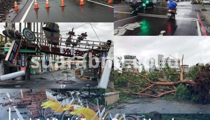 Update Badai Tropis Danas di Taiwan, 2 Korban Tewas dan 334 Luka