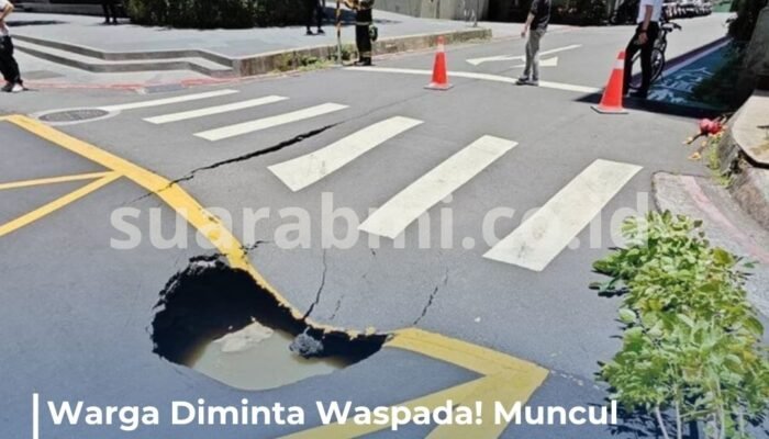Lubang Jalan Sedalam 1 Meter Tiba-tiba Muncul di Songshan Taipei, Warga Diimbau Waspada!