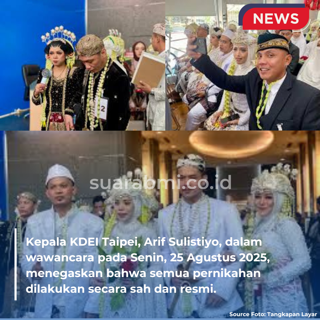 Heboh Pernikahan Massal TKI di Taiwan, KDEI Pastikan Prosedur Resmi dan Sah