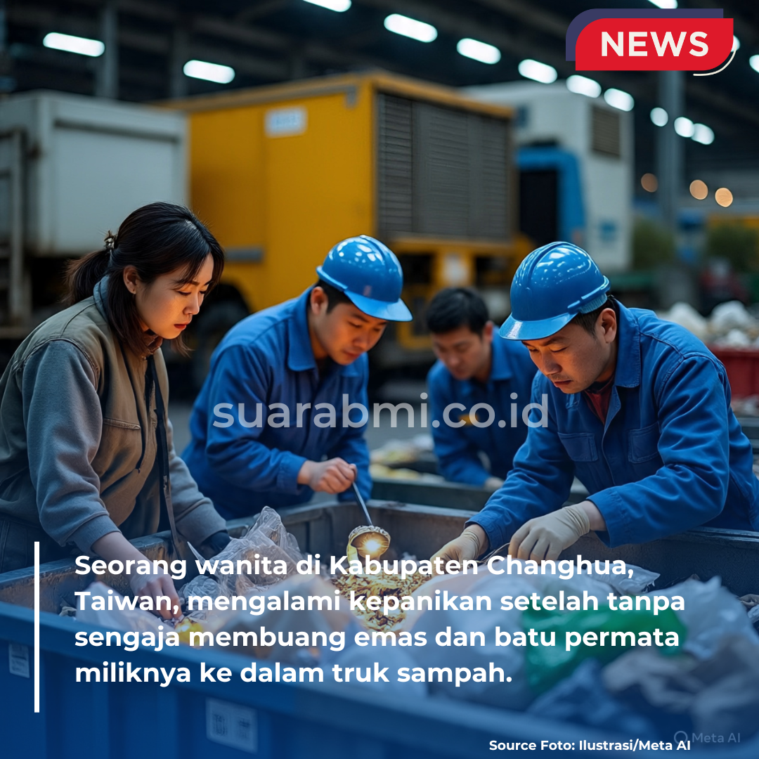 Wanita di Changhua, Taiwan Ini Kelabakan, Perhiasannya Tak Sengaja Dibuang ke Truk Sampah