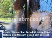 Tembus Kaca! Sopir Bus di Hong Kong Tertusuk Besi 1,5 Meter Saat Mengemudi