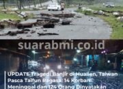 Banjir Dahsyat di Hualien Taiwan, 14 Tewas dan 124 Hilang Akibat Taifun Ragasa