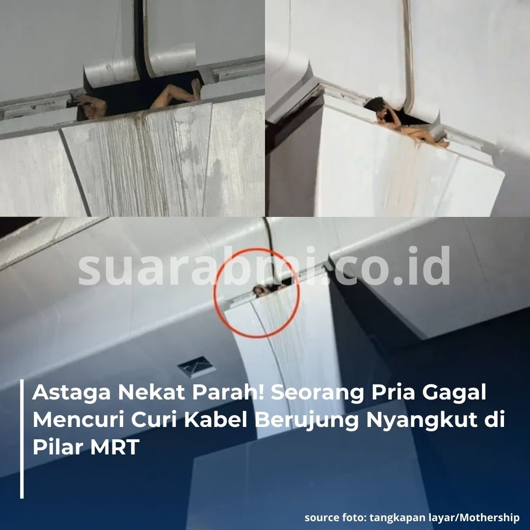 Pria Terjebak di Pilar MRT Kuala Lumpur Saat Mencuri Kabel, Diselamatkan Pemadam Kebakaran