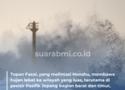 Topan Faxai Hantam Shizuoka Jepang, 40 Bangunan Runtuh dan Mobil-mobil Terbalik