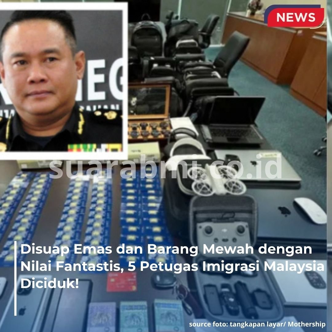 5 Petugas Imigrasi Malaysia Ditangkap, Terima Suap Emas, Mobil dan Jam Mewah Senilai Miliaran