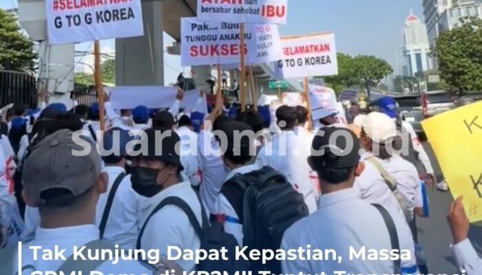 Massa CPMI Demo di KP2MI! Tuntut Transparansi Kuota dan Percepatan Penempatan ke Korea Selatan