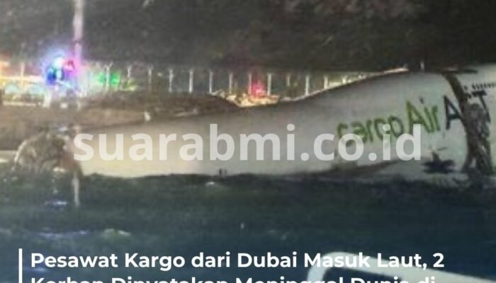 Mengerikan! Pesawat Kargo dari Dubai Tergelincir ke Laut di Hong Kong, Dua Petugas Tewas