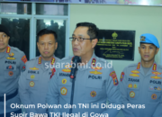 Oknum Polwan dan TNI ini Diduga Peras Supir Bawa TKI Ilegal di Gowa