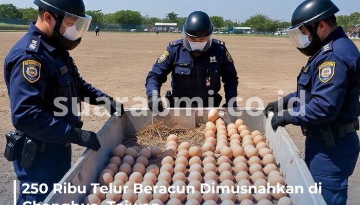 250 Ribu Telur Beracun Dimusnahkan di Changhua, Taiwan! Polisi Kawal Ketat hingga Detik Terakhir