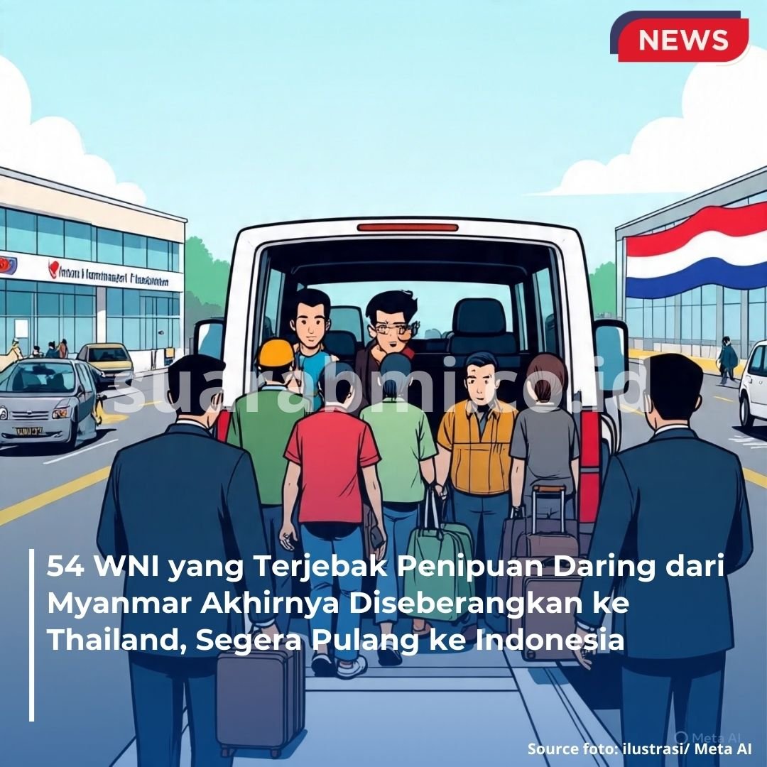 54 WNI Terlibat Scam Online dari Myanmar Diseberangkan ke Thailand Menjelang Pemulangan ke Indonesia