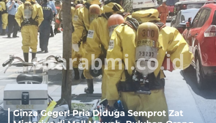 Ginza Geger! Pria Diduga Semprot Zat Misterius di Mall Mewah, Puluhan Orang Dilarikan ke RS Jepang