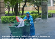 Hujan Ekstrem Terjang Taipei, Puluhan Titik Banjir dan Dua Pekerja Tersambar Petir