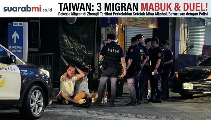 3 Pekerja Migran di Zhongli Taiwan Terlibat Perkelahian Setelah Minum Alkohol, Berurusan dengan Polisi