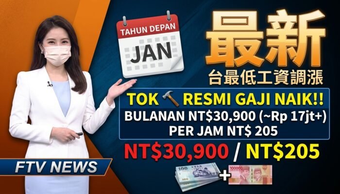 Resmi! Gaji Minimum Taiwan Naik Mulai Tahun Depan, Jadi 17 Juta Lebih/ Bulan