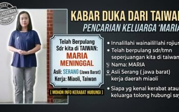 Warga Asal Serang Meninggal di Taiwan, Keluarga Dicari